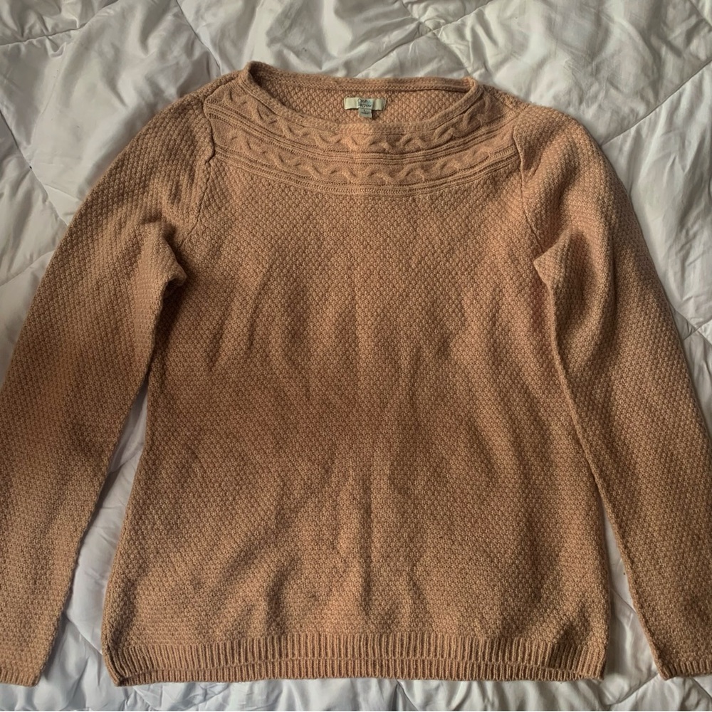 NWT Croft & Barrow The Extra Soft Sweater Textured Body Aory Pullover